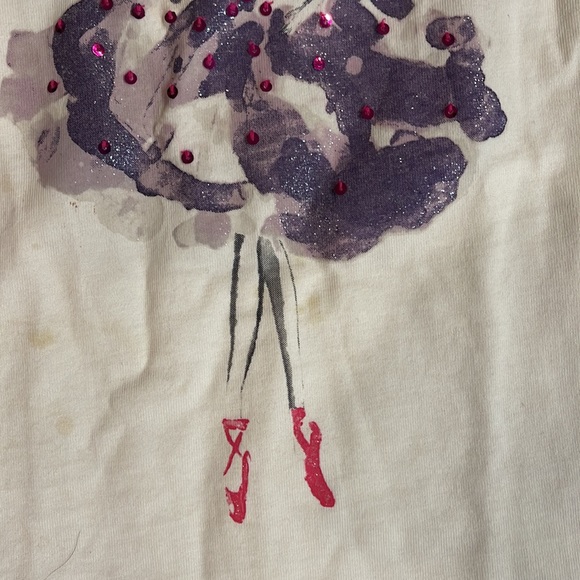 Gymboree embellished 💯 cotton ballerina T-shirt long sleeve girl 10 - Picture 4 of 11